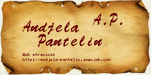 Anđela Pantelin vizit kartica
